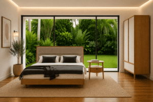 SUITE ENVIRONNEMENT TABLE DE LIT ET ARMOIRE